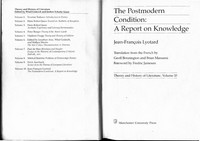 The postmodern condition: a report on knowledge