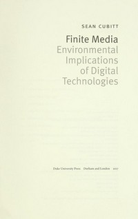 Finite media: environmental implications of digital technologies