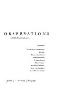 Observations [essays on documentary photography]