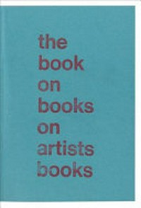 The book on books on artists books