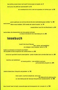 Lesebuch [Badischer Kunstverein Karlsruhe 1999 - 2001]